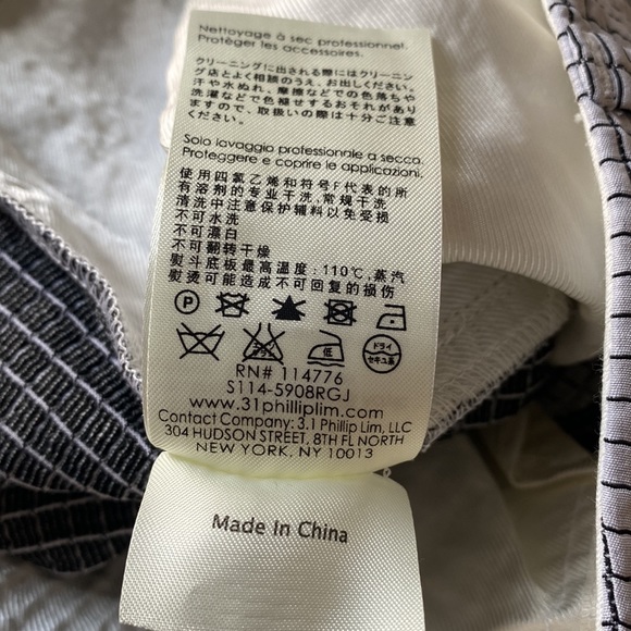 3.1 Phillip Lim Flat Front Trousers with quilted pattern Size 2 - Picture 10 of 12